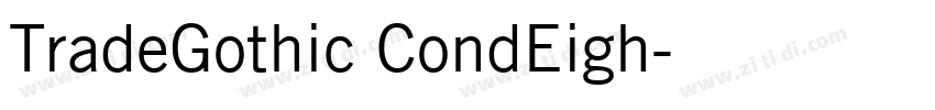 TradeGothic CondEigh字体转换